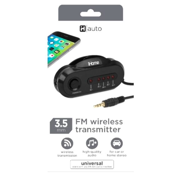 iHome Wireless FM Transmitter for Your Car Any Cell Phone Computer 3.5mm Jack - Picture 1 of 6